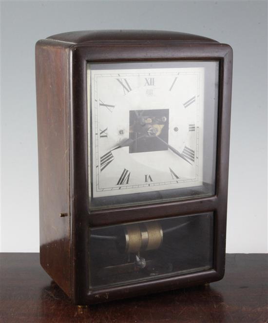 A Bulle Patent electric mantel timepiece, 12.5in.